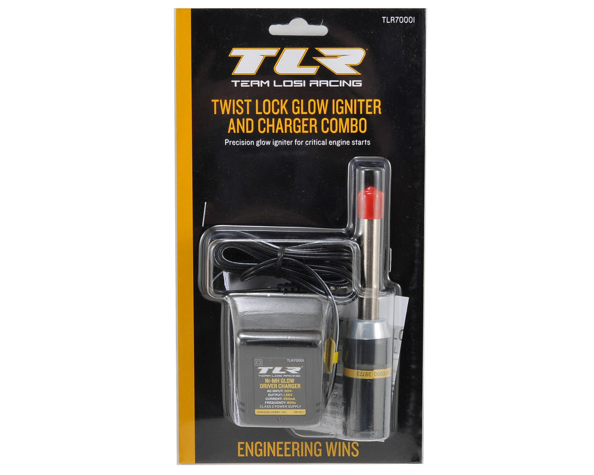 Team Losi Racing Twist Lock Glow Igniter & Charger Combo